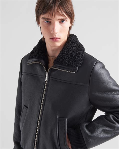 prada shearling jacket|Prada shearling.